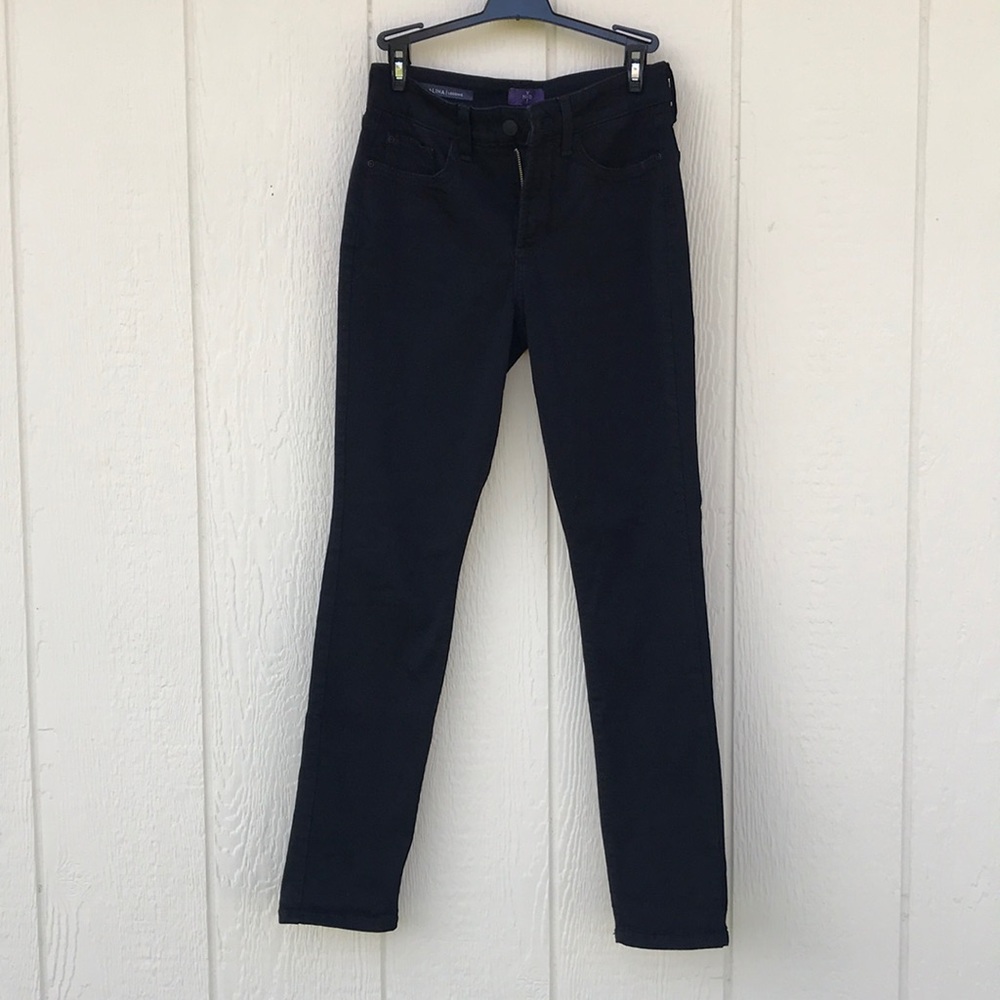 Black straight leg, high waisted leggings jeans